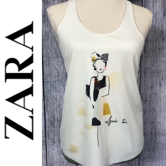 Zara Tops - Zara W|B Collection Sleeveless S Cream Top